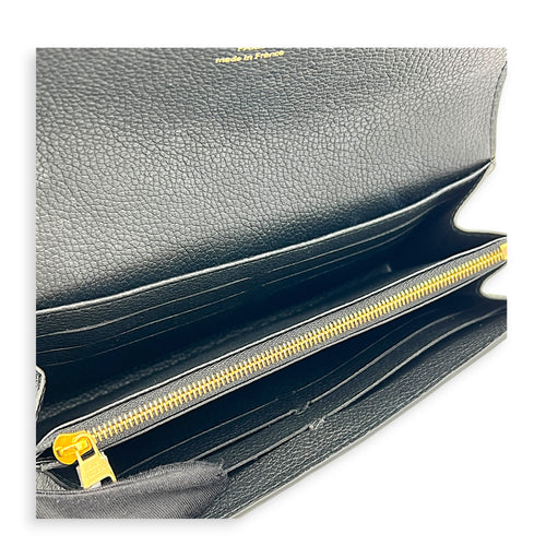 Sarah Wallet Black in Monogram Empreinte Leather, Gold hardware