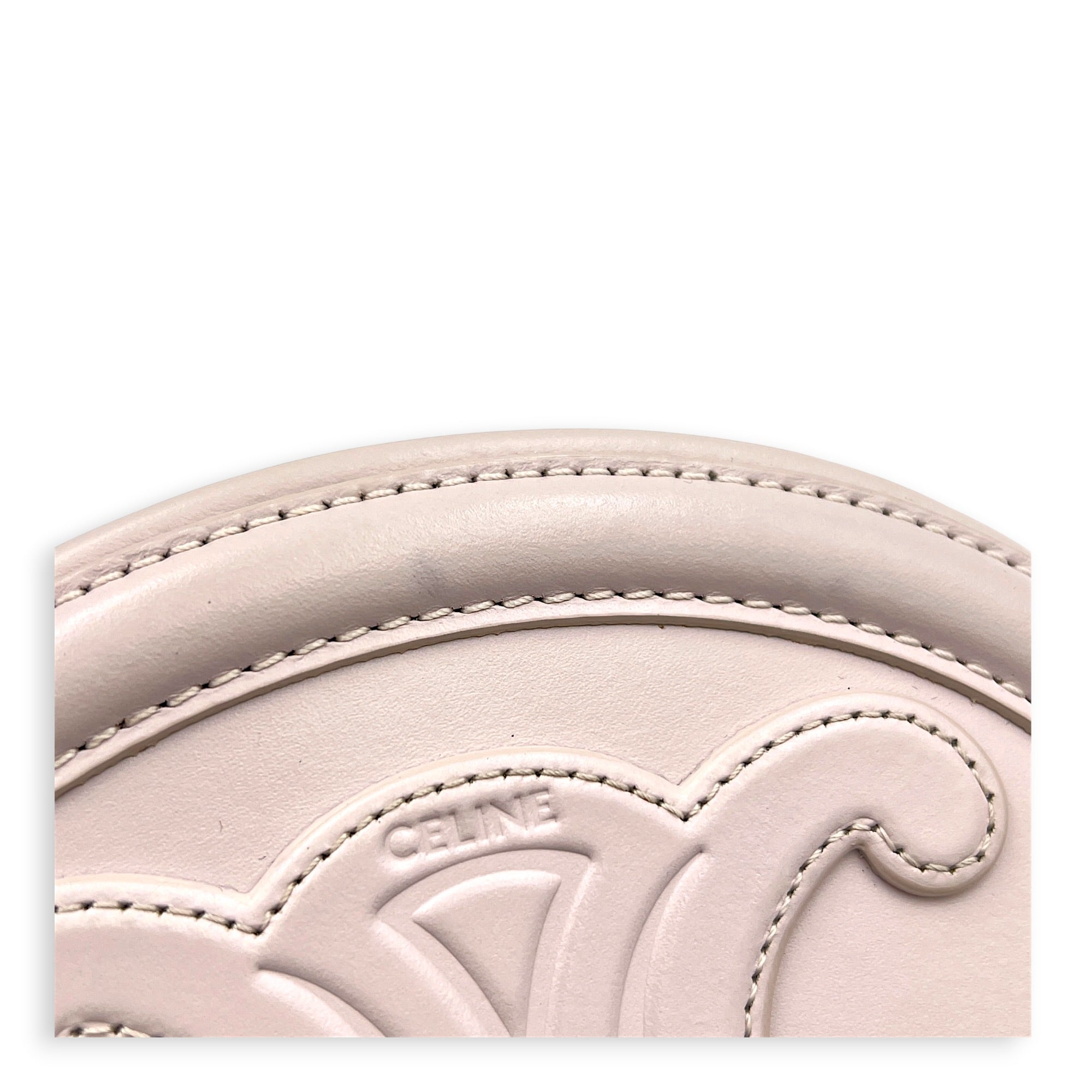 Triomphe Crossbody Bag Pink in Calfskin, Gold hardware