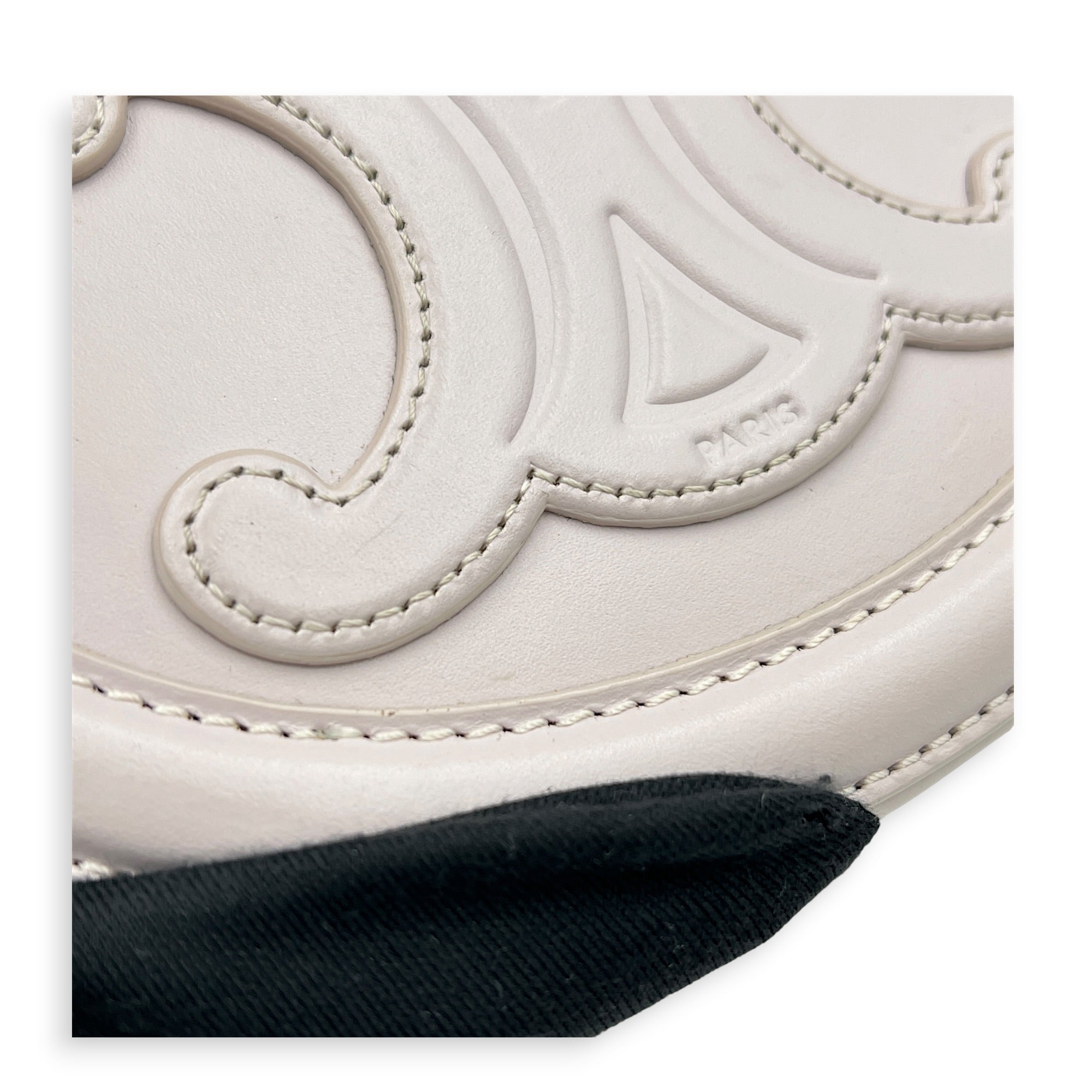 Triomphe Crossbody Bag Pink in Calfskin, Gold hardware