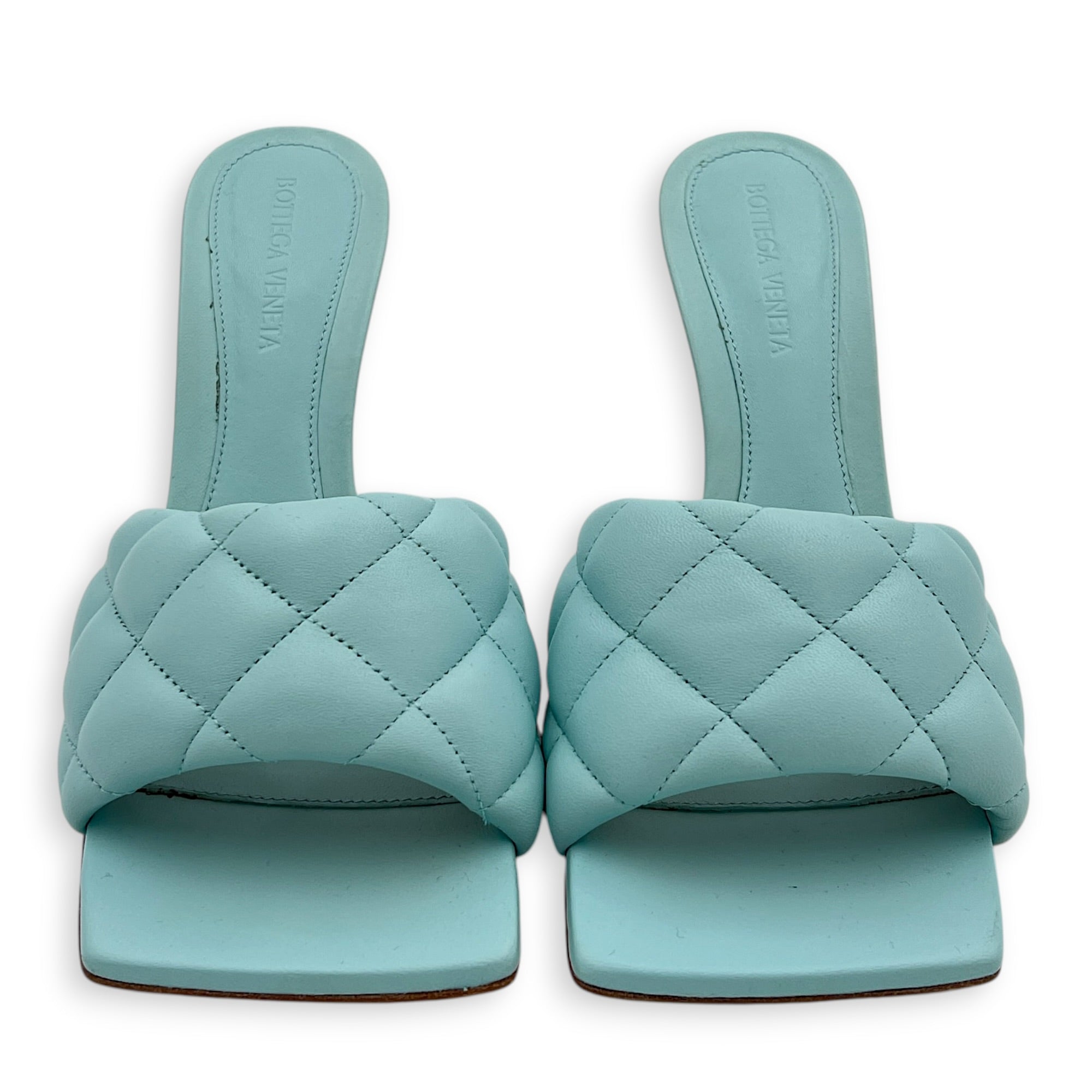 Padded 37.5 Blue Heels in Lambskin