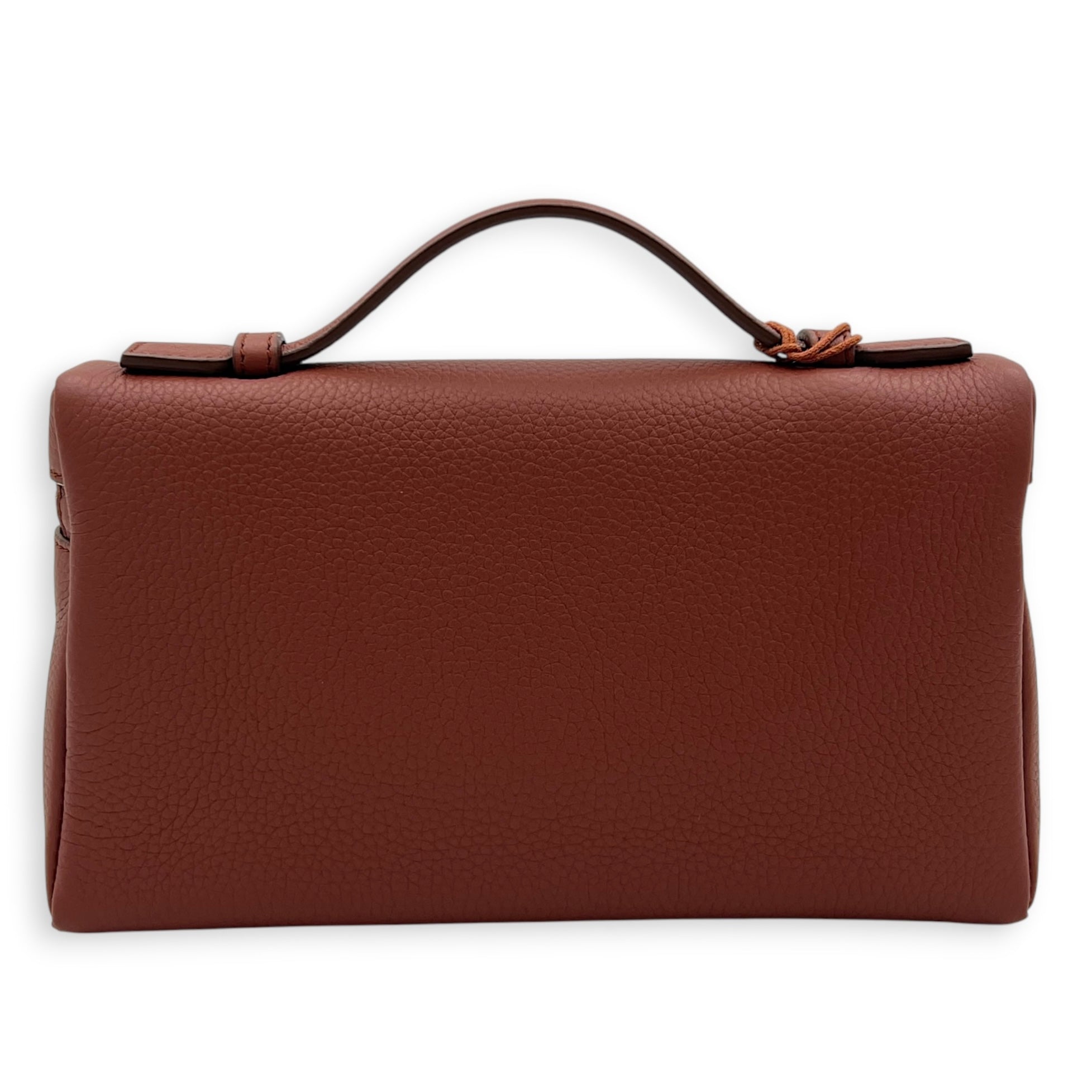 Extra Pocket L19 Kummel Top Handle Bag in Calfskin, Silver hardware