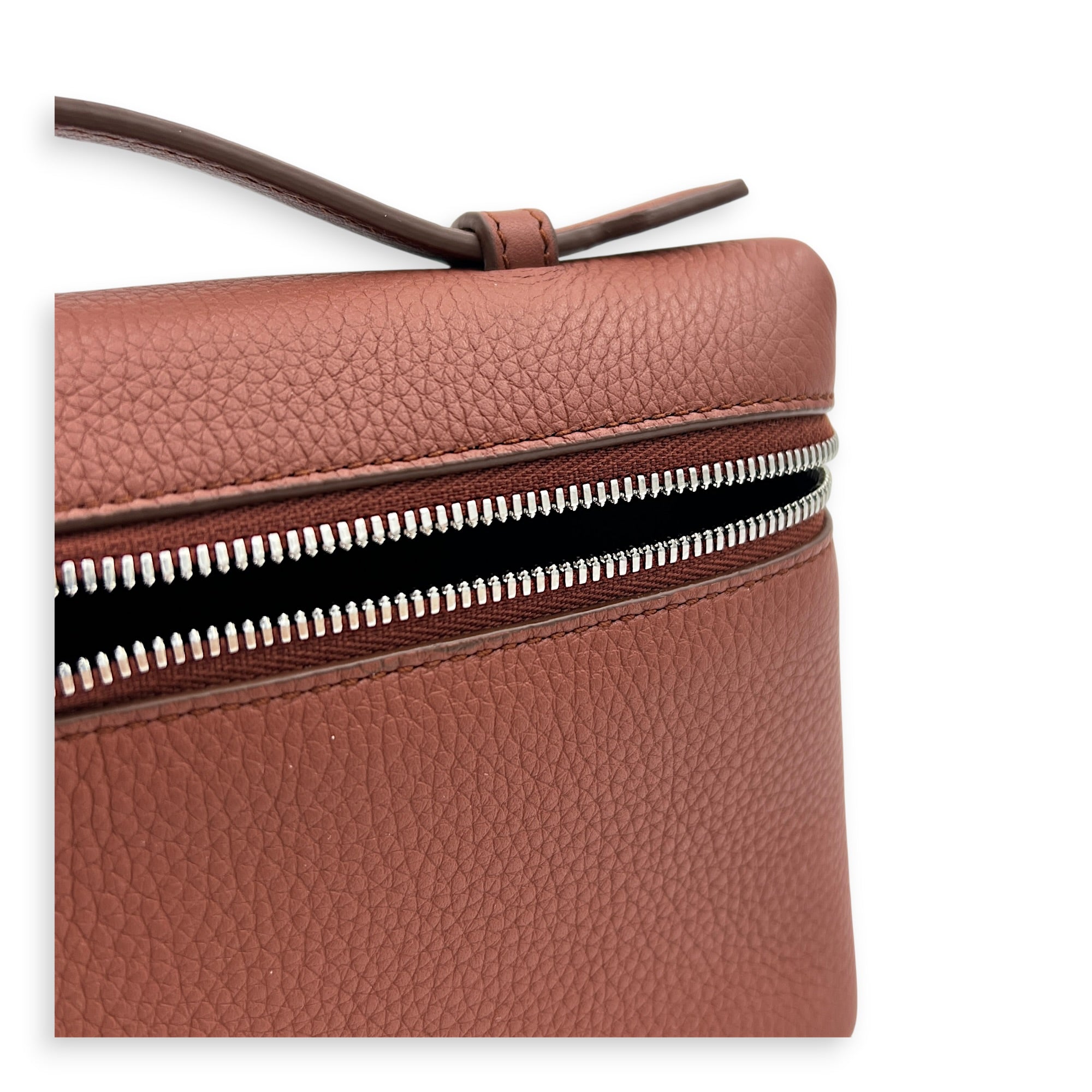 Extra Pocket L19 Kummel Top Handle Bag in Calfskin, Silver hardware