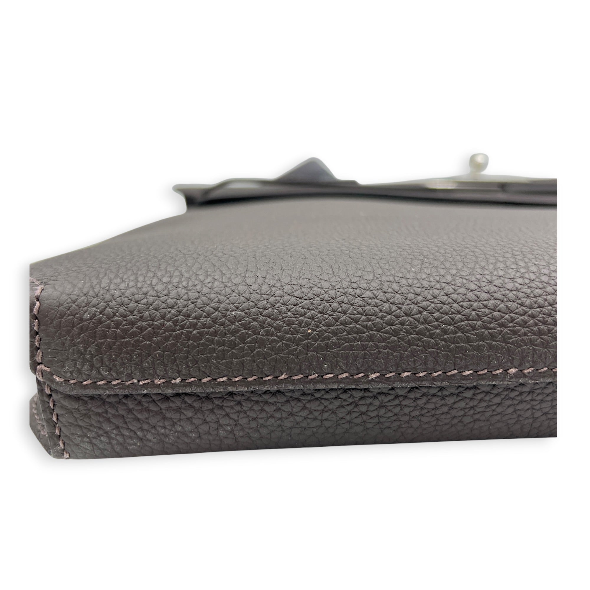 Kelly Depeches 36 Bai-Brun Briefcase in Togo, Palladium hardware
