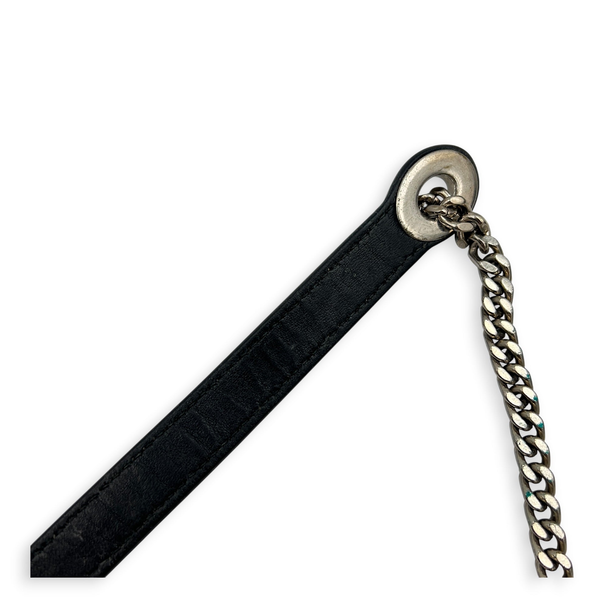 Lady Dior Top Handle Bag Mini Black in Lambskin, Silver hardware