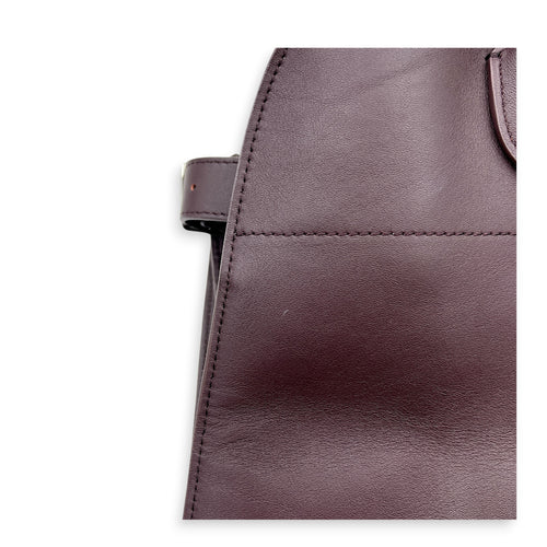 Margaux Top Handle Bag Burgundy in Calfskin, Silver hardware