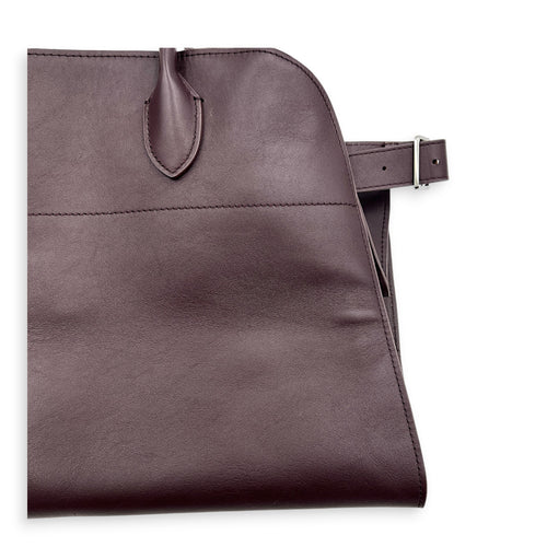 Margaux Top Handle Bag Burgundy in Calfskin, Silver hardware