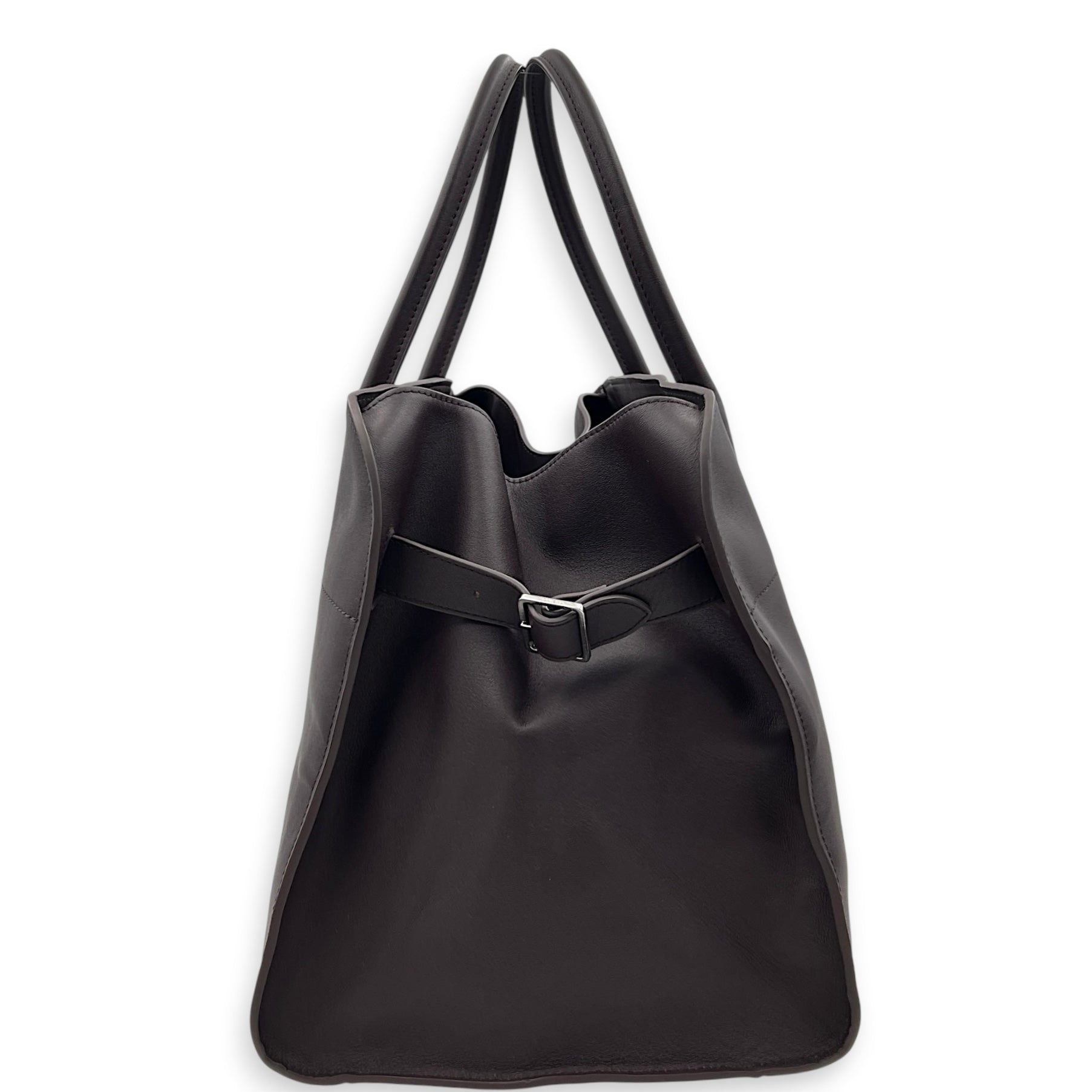 Margaux Top Handle Bag Burgundy in Calfskin, Silver hardware