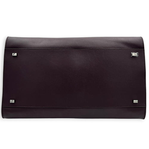 Margaux Top Handle Bag Burgundy in Calfskin, Silver hardware