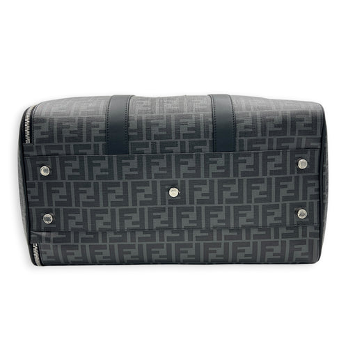 FF Black Pet Carrier in Coated Canvas, Silver hardware