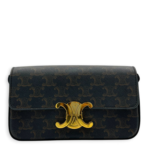 Triomphe Shoulder Bag Brown