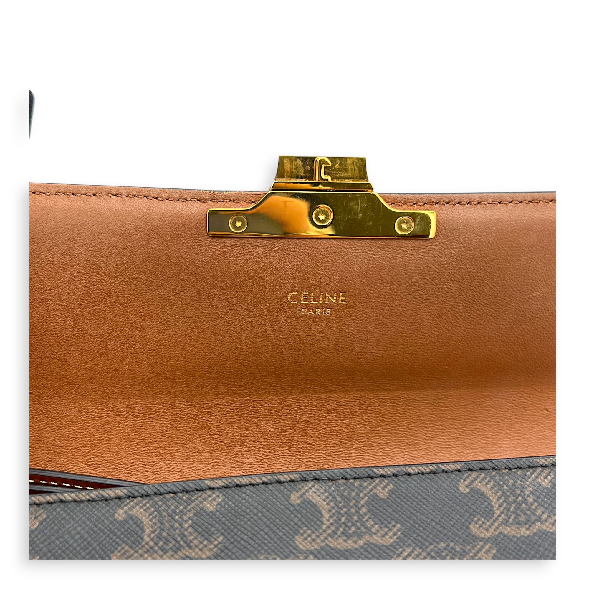 Triomphe Shoulder Bag Brown