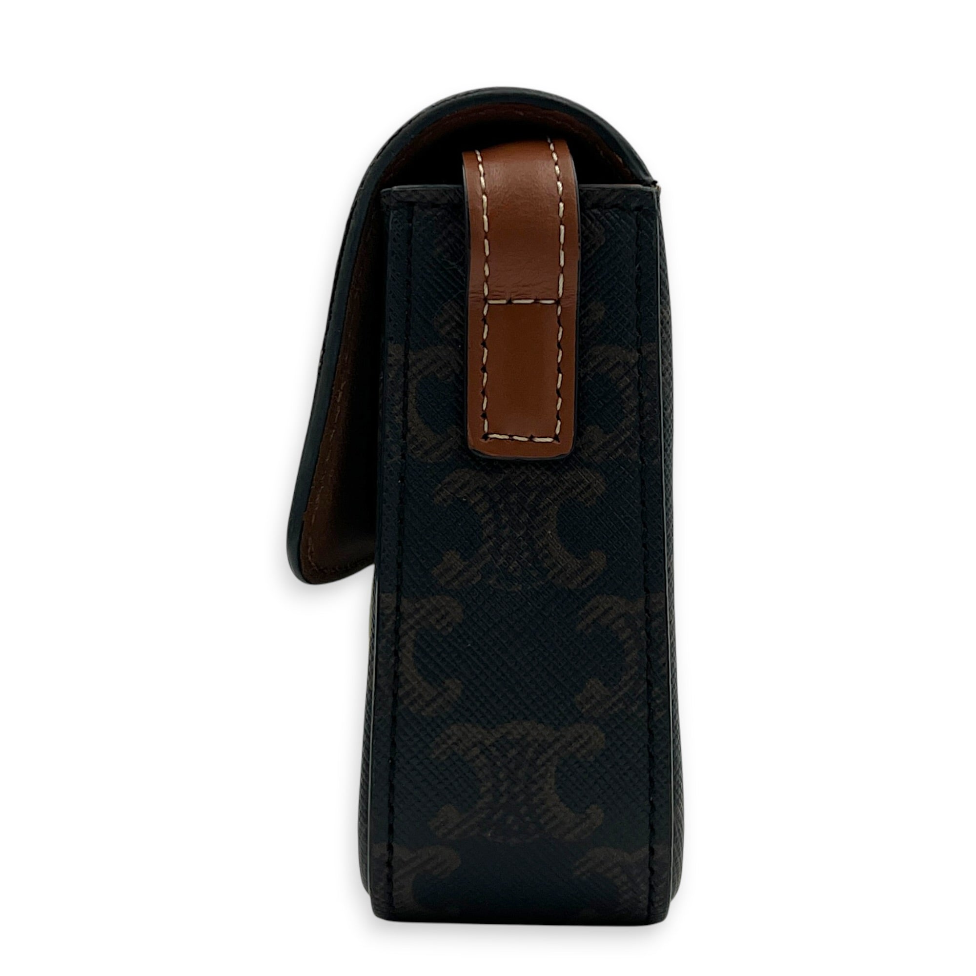 Triomphe Shoulder Bag Brown