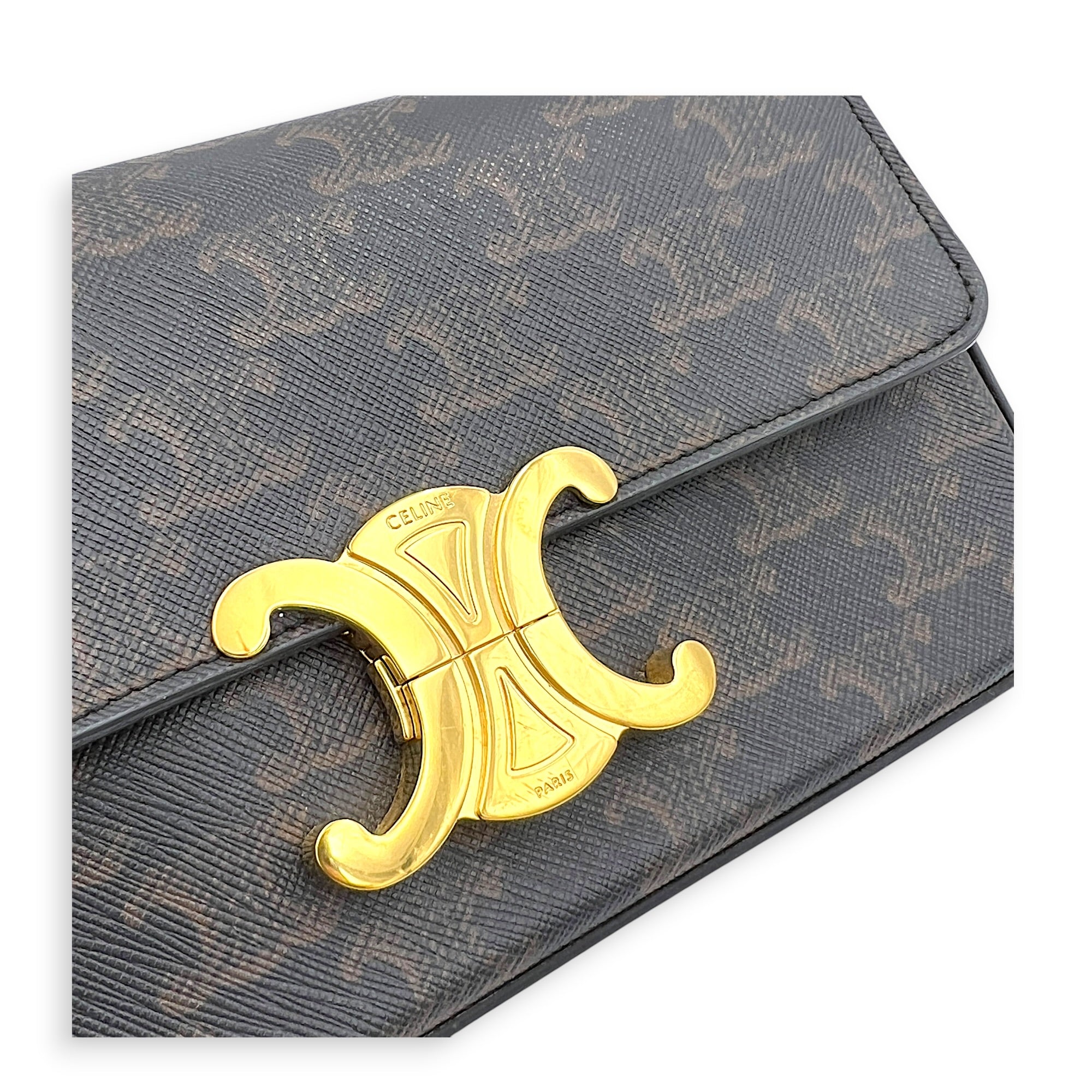 Triomphe Shoulder Bag Brown