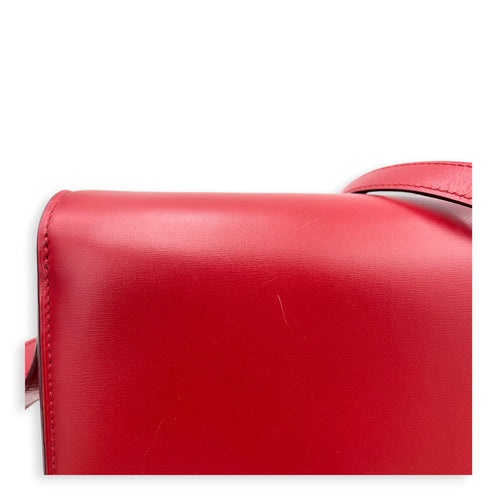 Box Shoulder Bag Red, Gold hardware