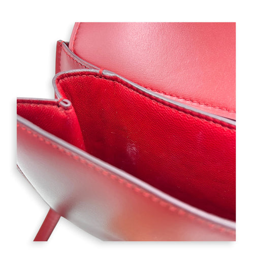 Box Shoulder Bag Red, Gold hardware