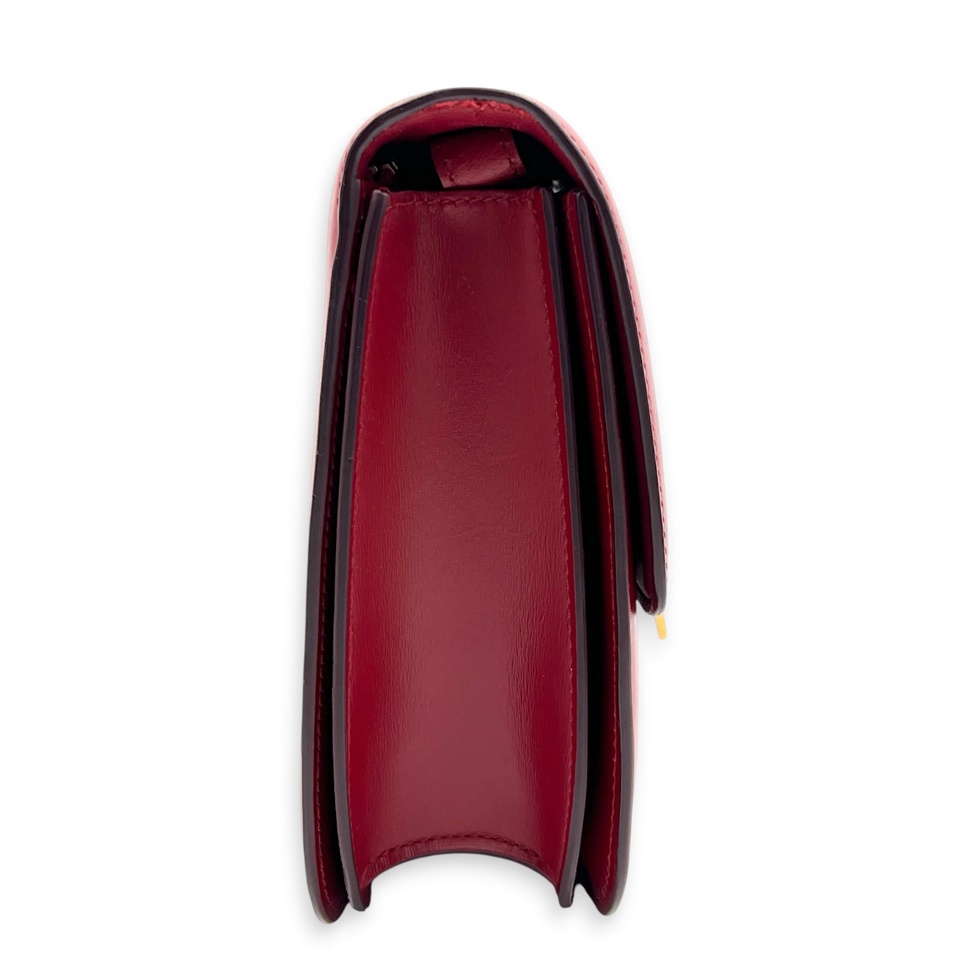 Box Shoulder Bag Red, Gold hardware