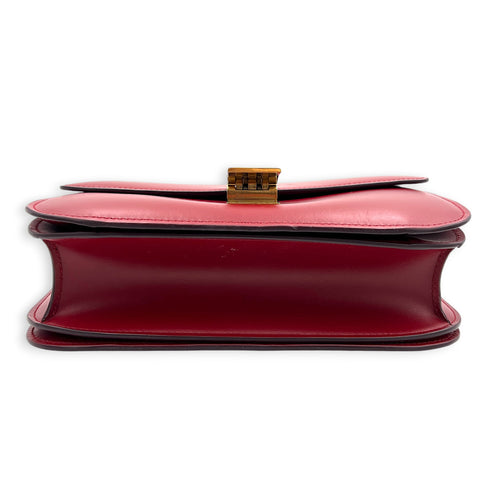 Box Shoulder Bag Red, Gold hardware