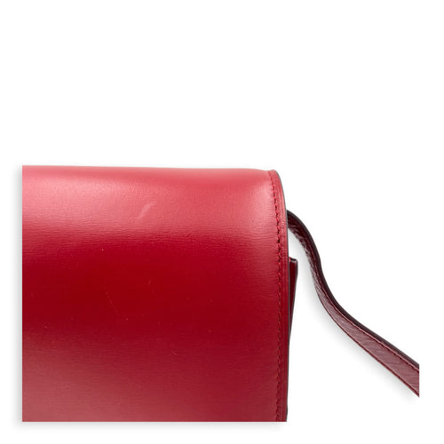 Box Shoulder Bag Red, Gold hardware