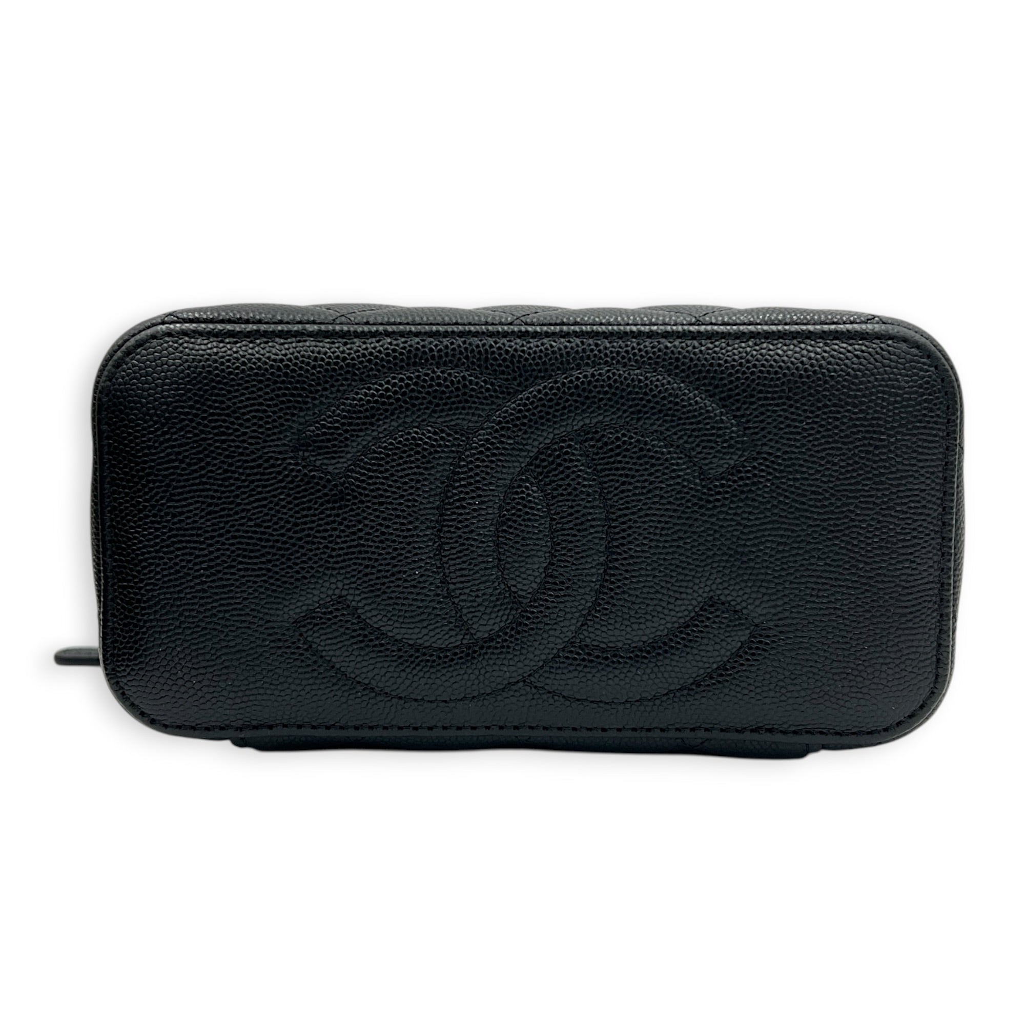Vanity Vanity Bag Small Black in Caviar Leather, Light Gold hardware