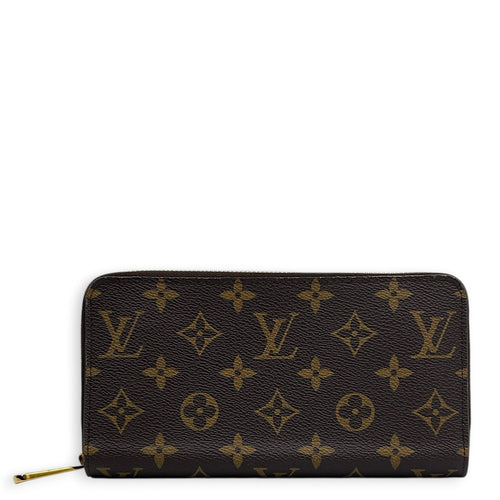 Zippy Wallet Monogram / Fuchsia in Monogram Coated Canvas, Gold hardware