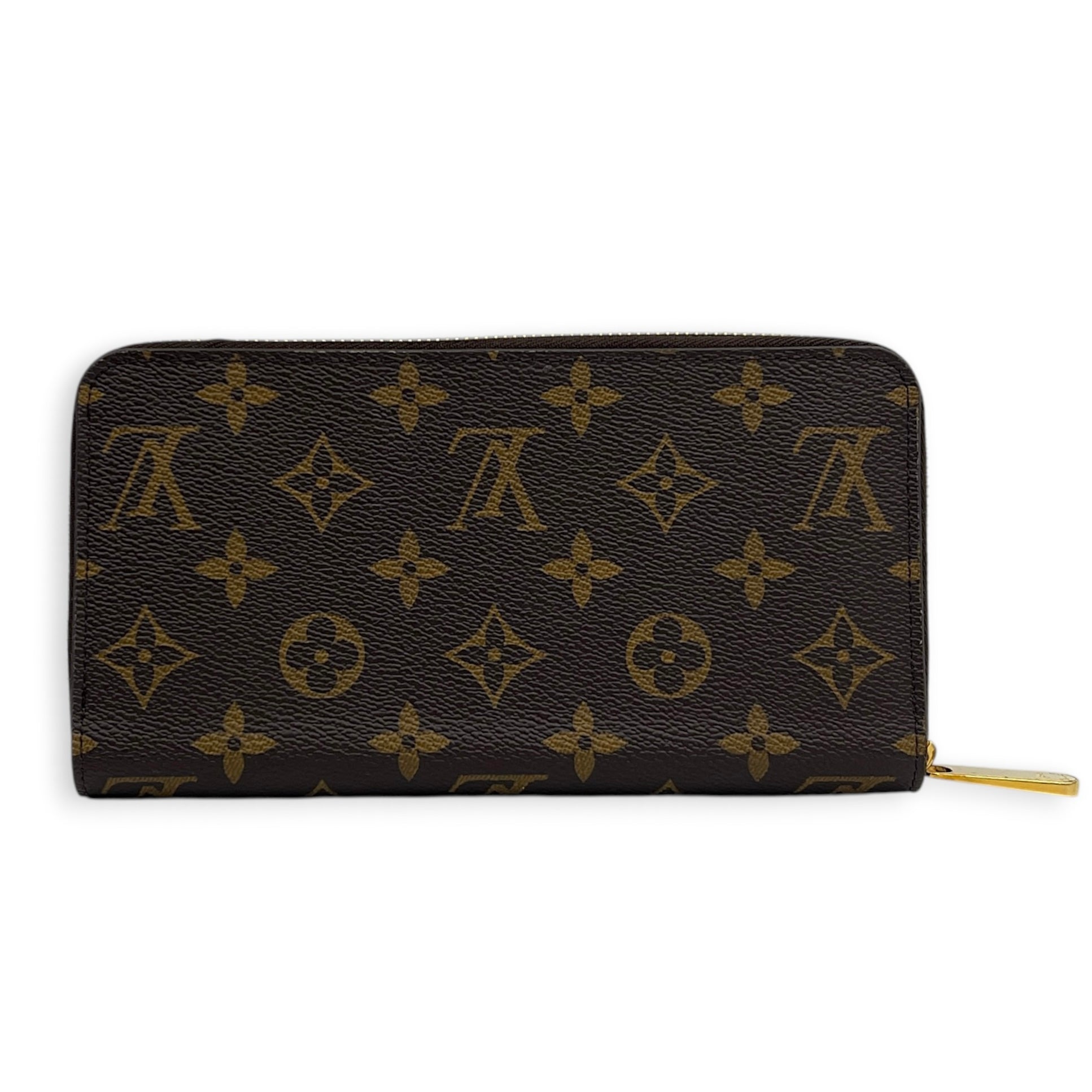 Zippy Wallet Monogram / Fuchsia in Monogram Coated Canvas, Gold hardware