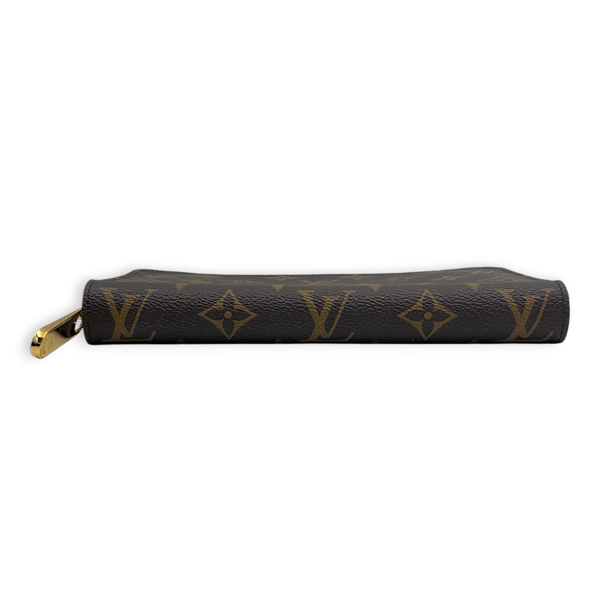 Zippy Wallet Monogram / Fuchsia in Monogram Coated Canvas, Gold hardware