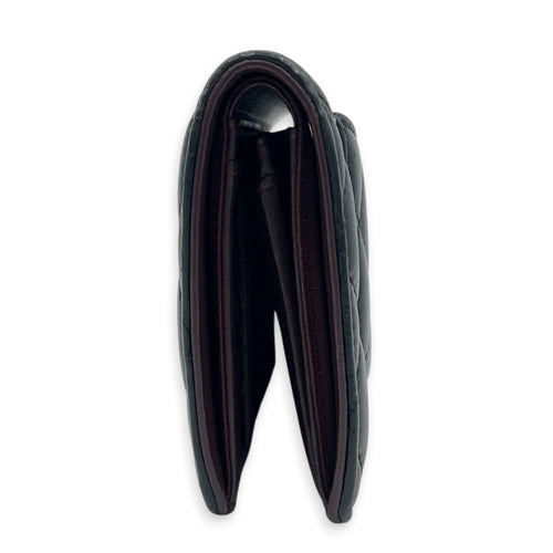 CC Wallet Black in Lambskin, Silver hardware