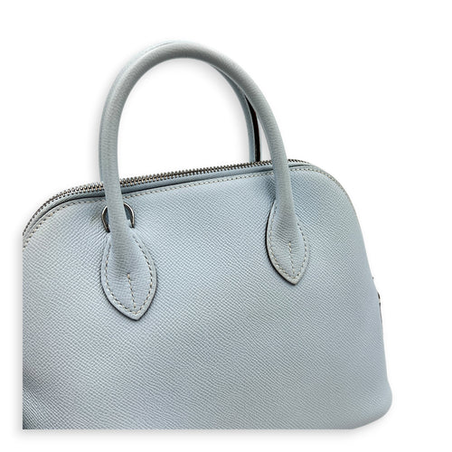 Bolide 25 Bleu Brume Top Handle Bag in Epsom, Palladium hardware