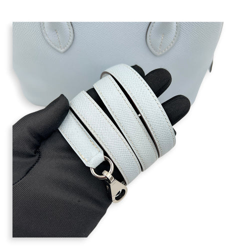 Bolide 25 Bleu Brume Top Handle Bag in Epsom, Palladium hardware