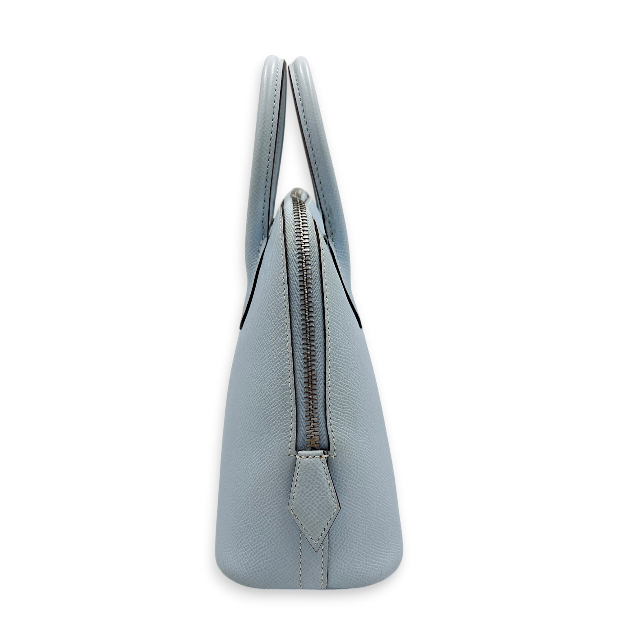 Bolide 25 Bleu Brume Top Handle Bag in Epsom, Palladium hardware