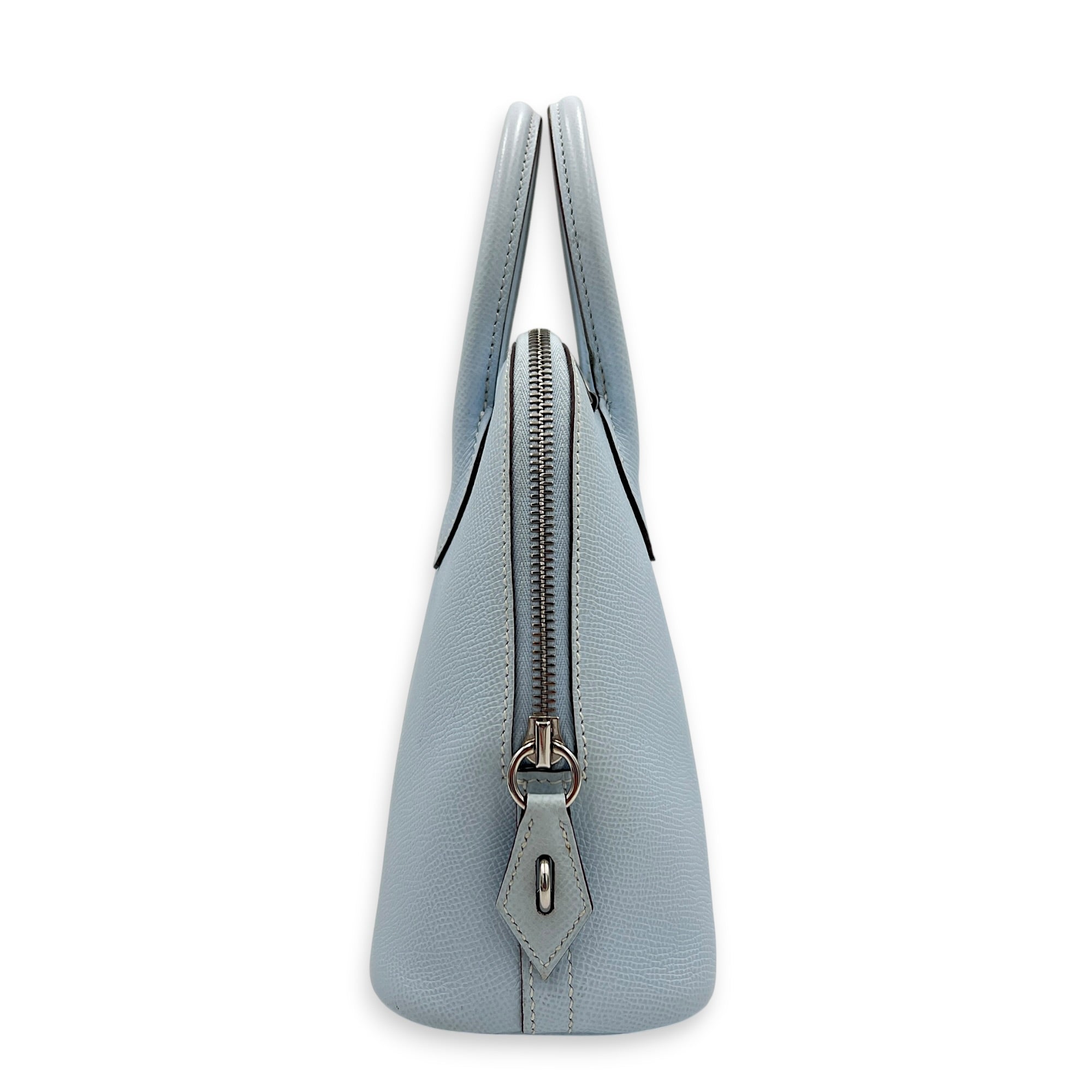 Bolide 25 Bleu Brume Top Handle Bag in Epsom, Palladium hardware