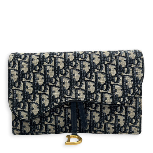 Oblique Shoulder Bag Beige and Black Dior Oblique Jacquard in Jacquard, Gold hardware