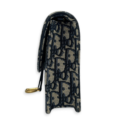 Oblique Shoulder Bag Beige and Black Dior Oblique Jacquard in Jacquard, Gold hardware