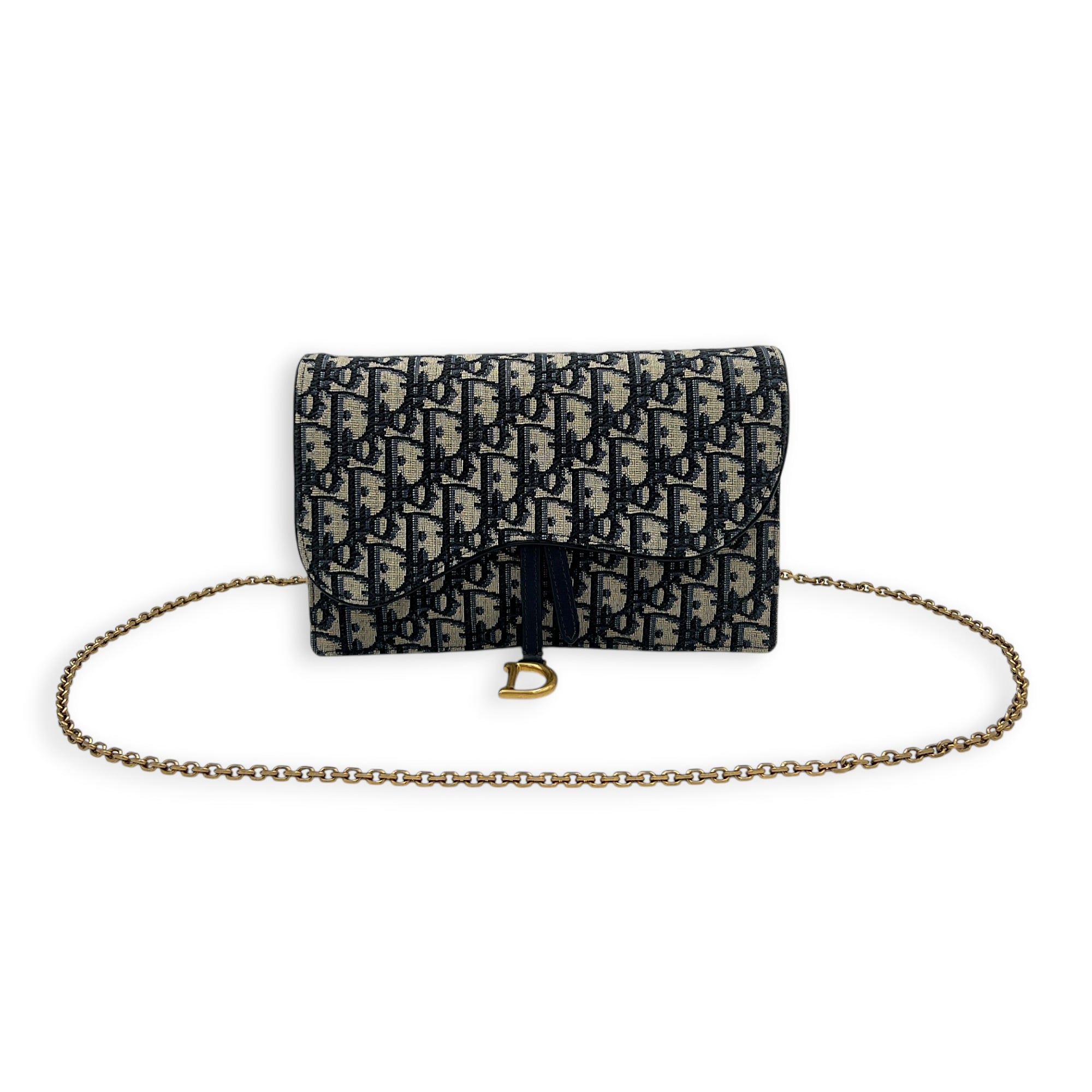 Oblique Shoulder Bag Beige and Black Dior Oblique Jacquard in Jacquard, Gold hardware