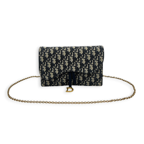 Oblique Shoulder Bag Beige and Black Dior Oblique Jacquard in Jacquard, Gold hardware