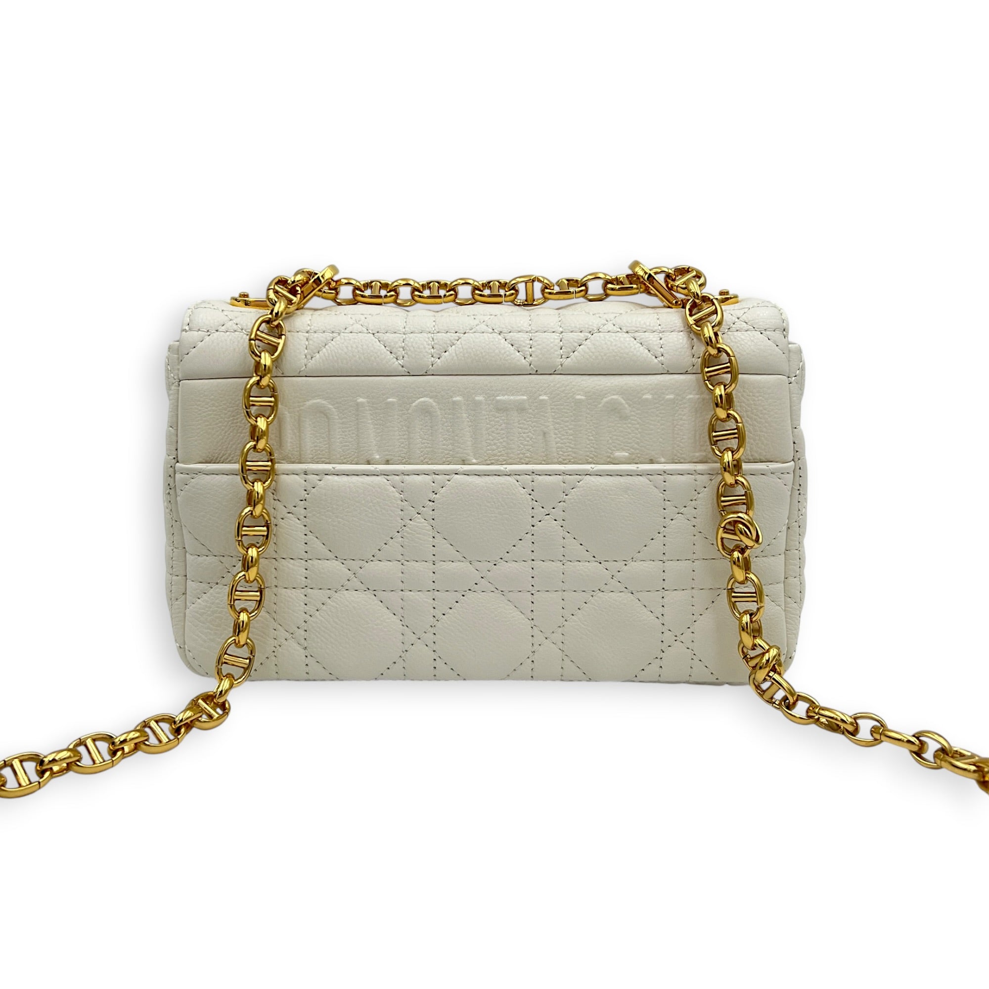 30 Montaigne Shoulder Bag Latte, Gold hardware