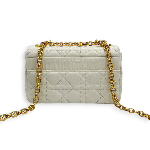 30 Montaigne Shoulder Bag Latte, Gold hardware