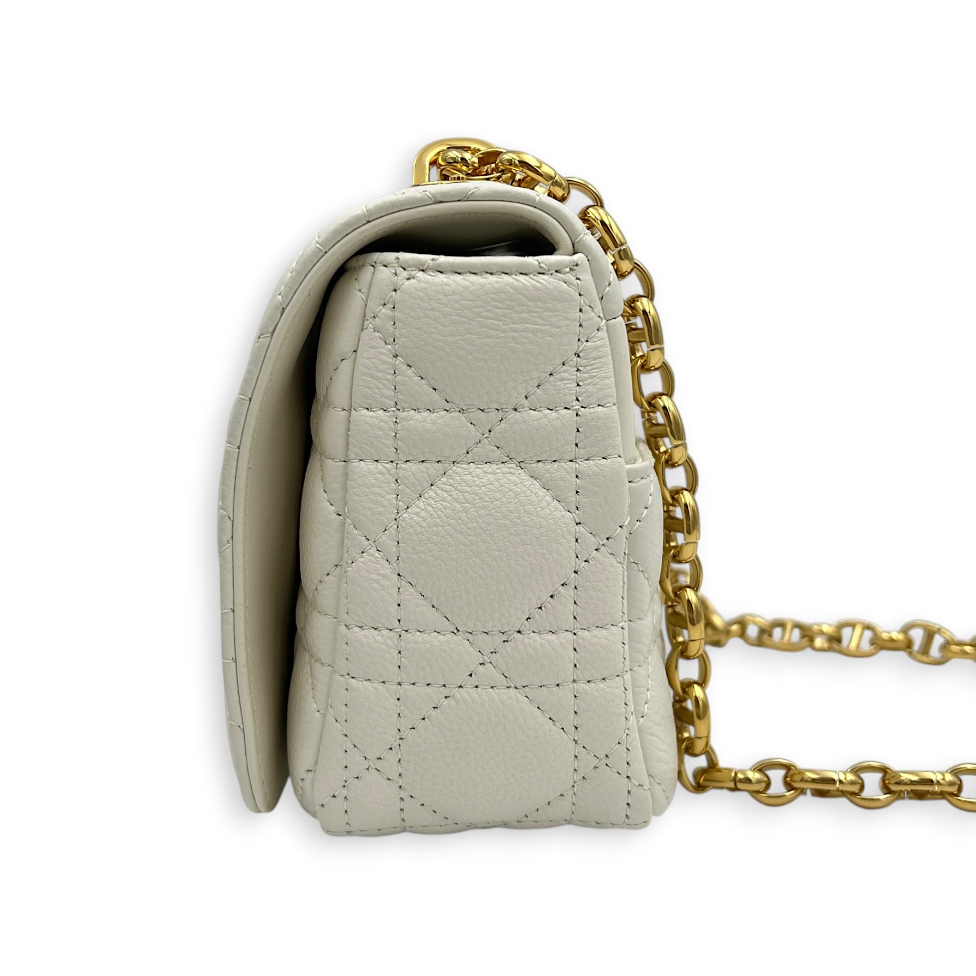 30 Montaigne Shoulder Bag Latte, Gold hardware