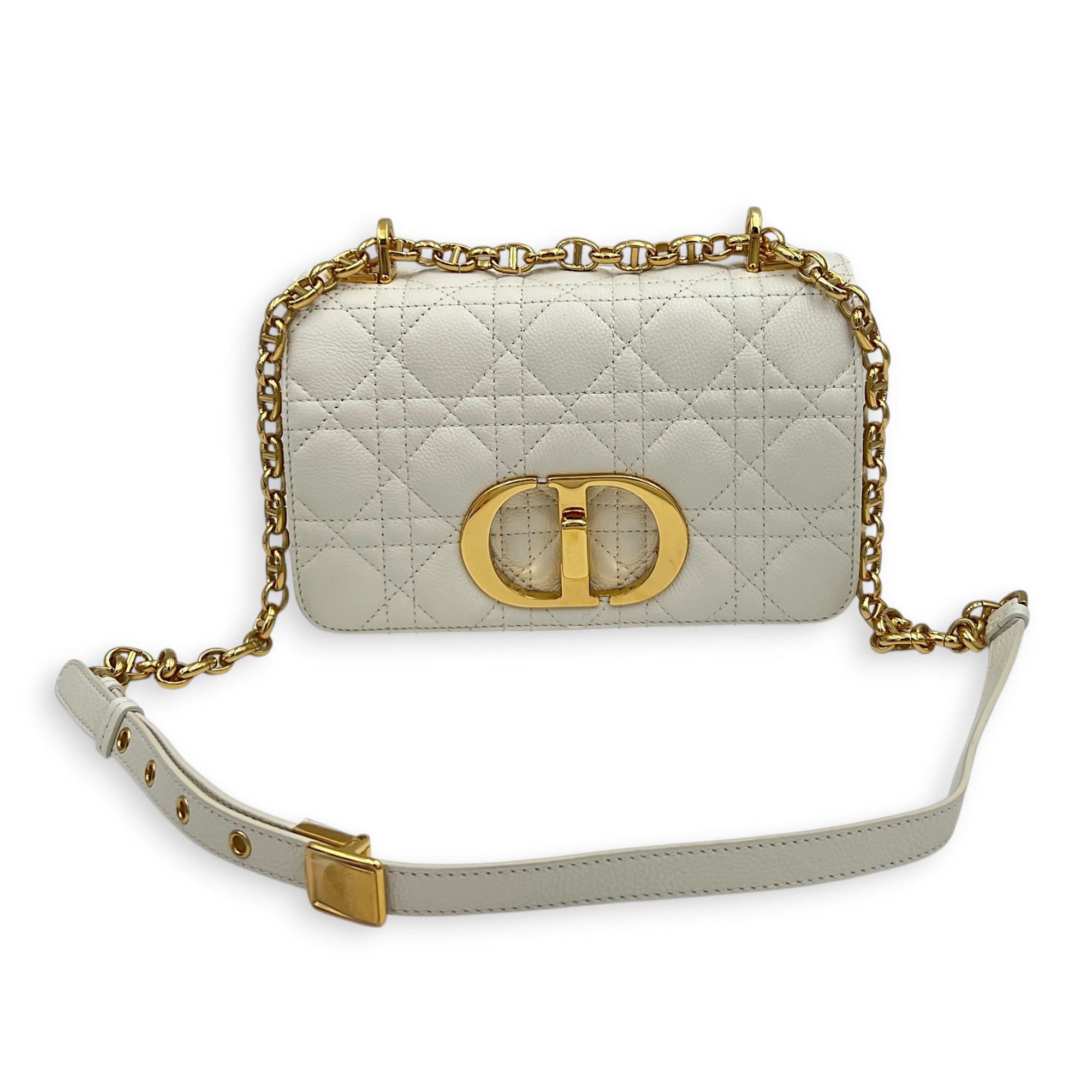 30 Montaigne Shoulder Bag Latte, Gold hardware