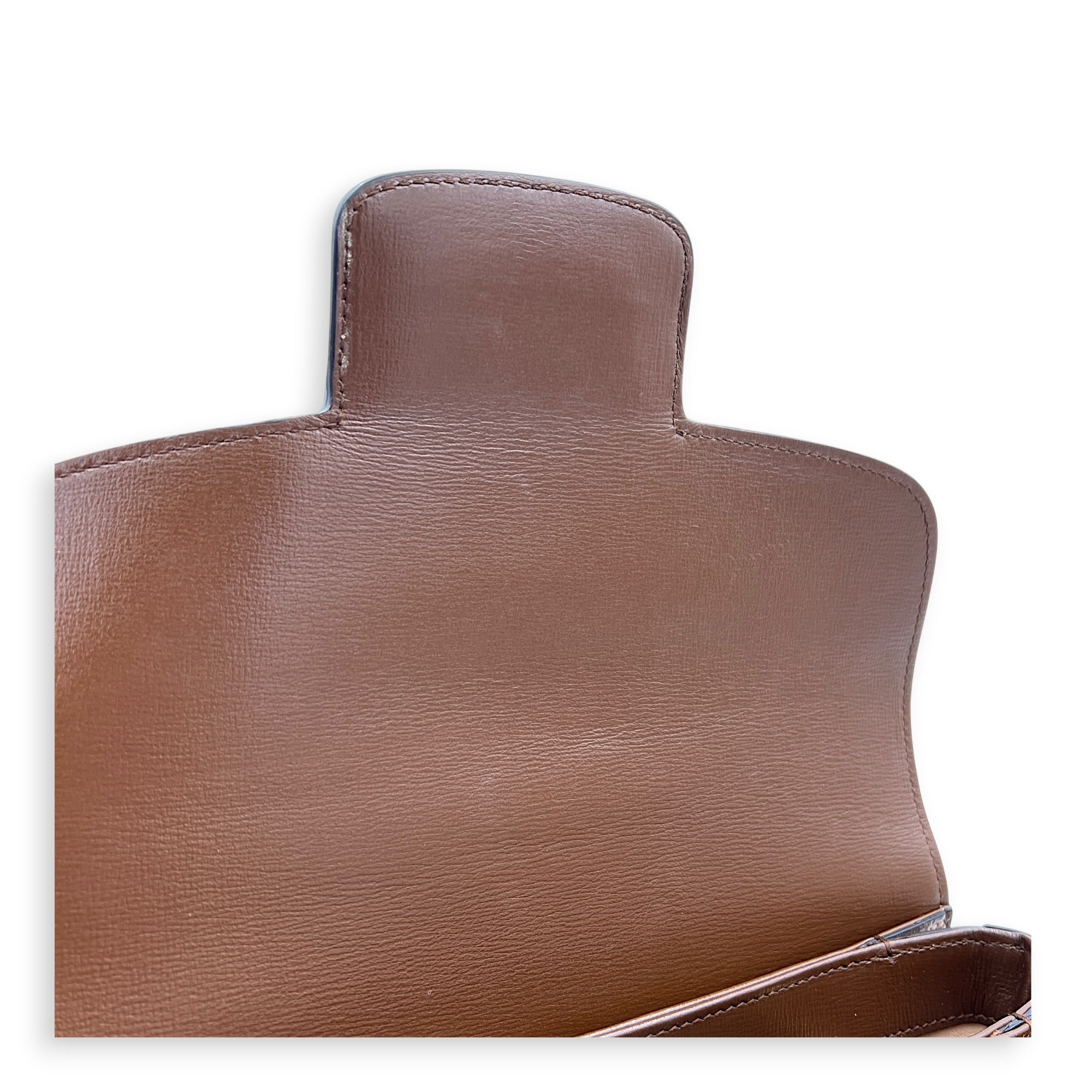 Horsebit 1955 Shoulder Bag Brown in Coated Canvas, Gold hardware