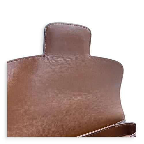 Horsebit 1955 Shoulder Bag Brown in Coated Canvas, Gold hardware