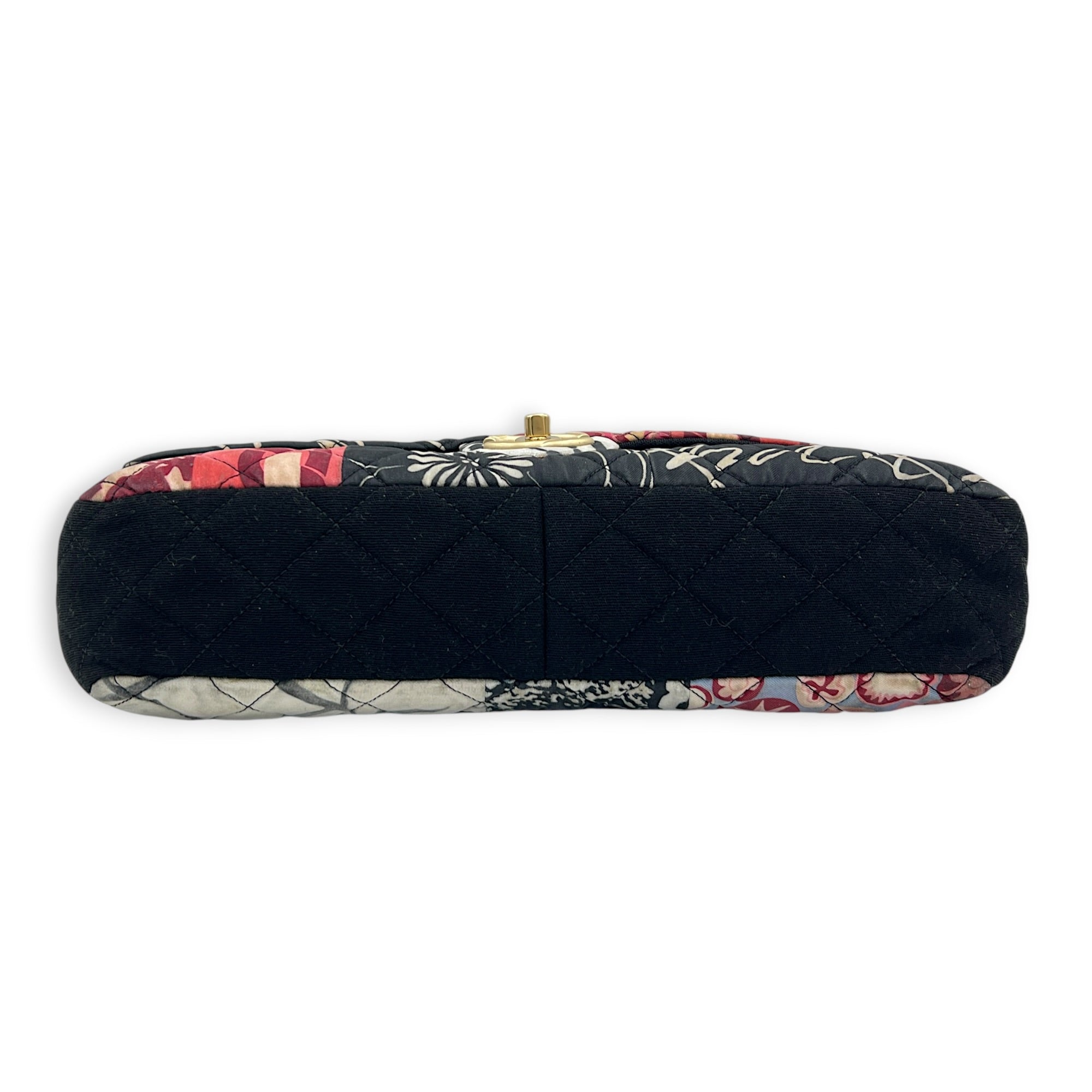 Patchwork Shoulder Bag Multi-colour in Fabric, Gold hardware