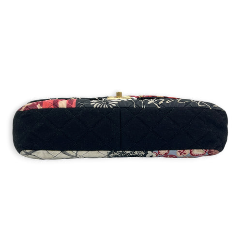 Patchwork Shoulder Bag Multi-colour in Fabric, Gold hardware