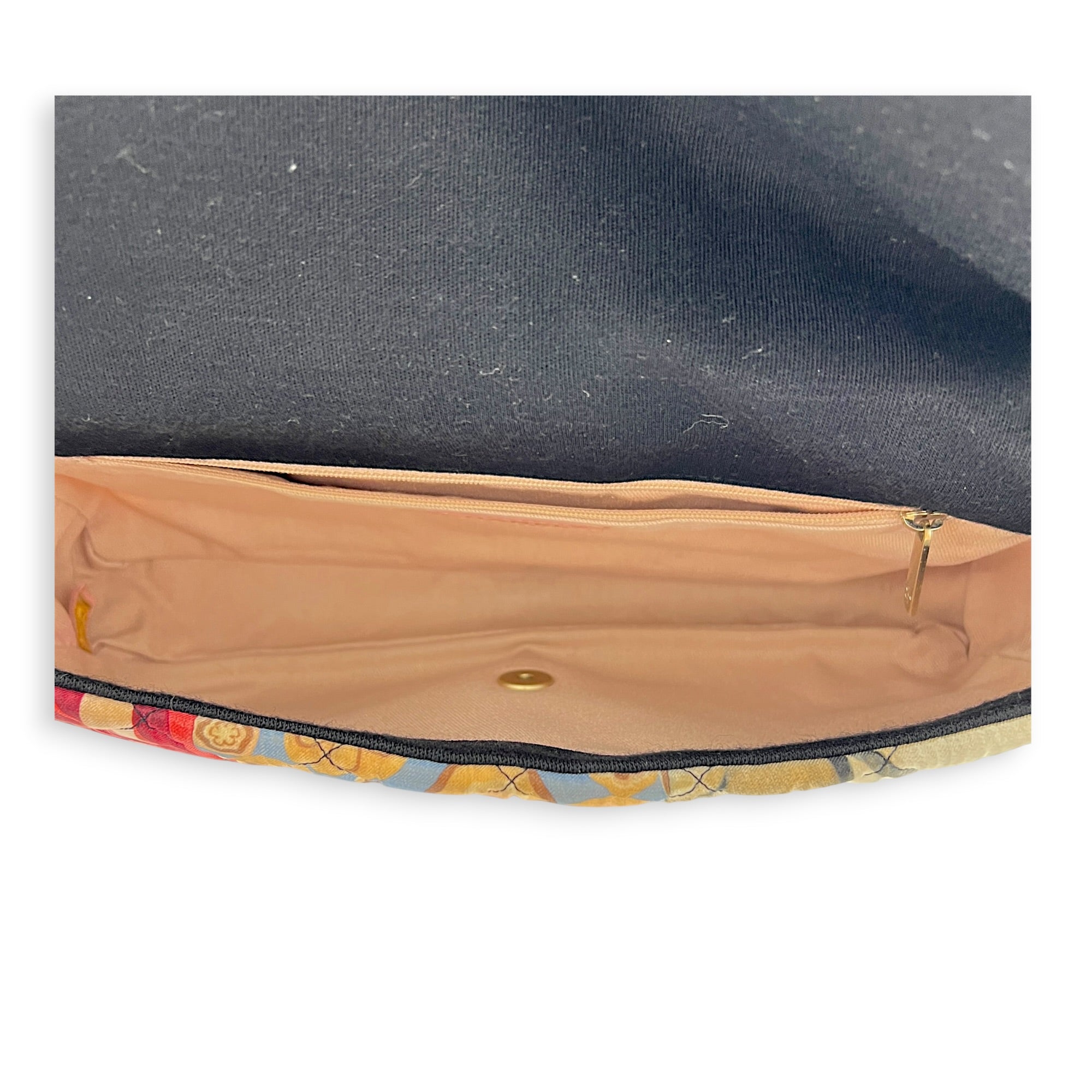 Patchwork Shoulder Bag Multi-colour in Fabric, Gold hardware