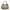 Logo Tote Bag Grey in Calfskin, Gold hardware