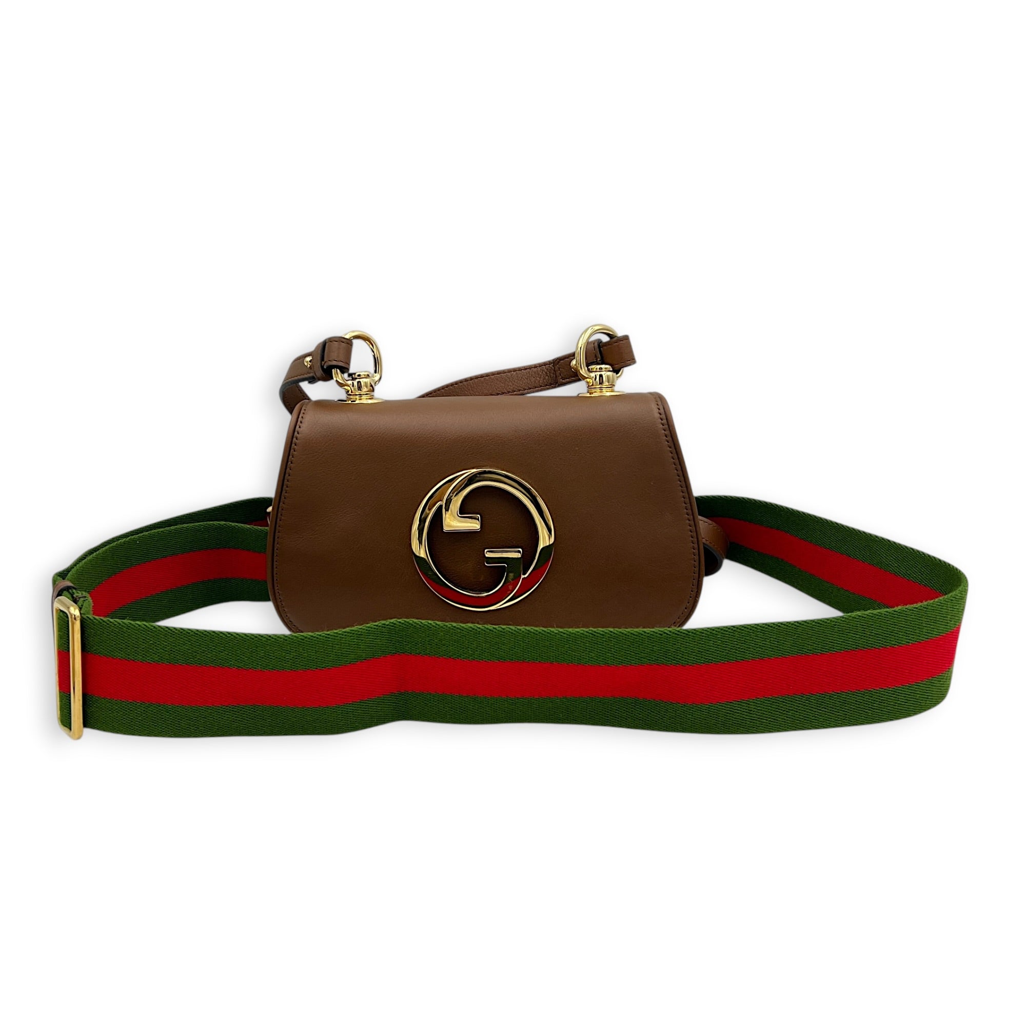 Blondie Shoulder Bag Brown in Calfskin, Gold hardware