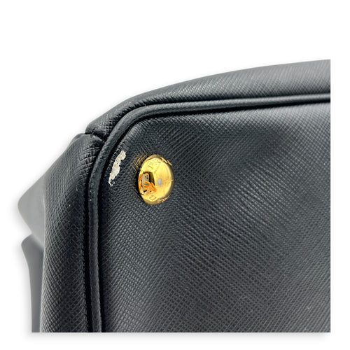 Galleria Top Handle Bag Large Black in Saffiano Leather, Gold hardware