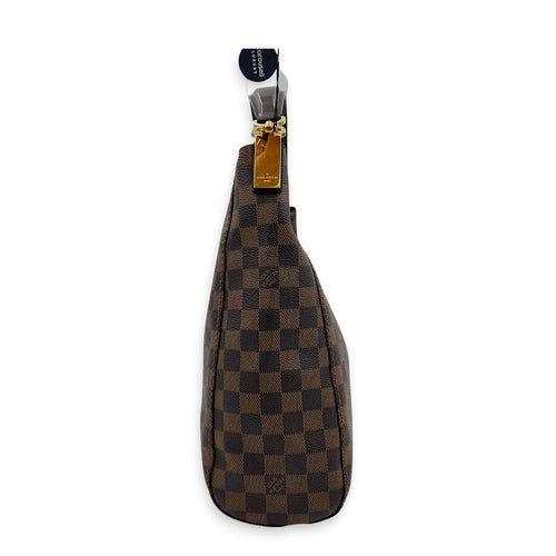 Portobello Shoulder Bag Ebene in Coated Canvas, Gold hardware