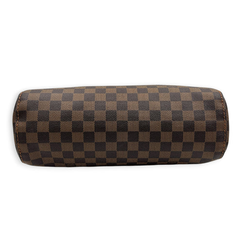 Portobello Shoulder Bag Ebene in Coated Canvas, Gold hardware