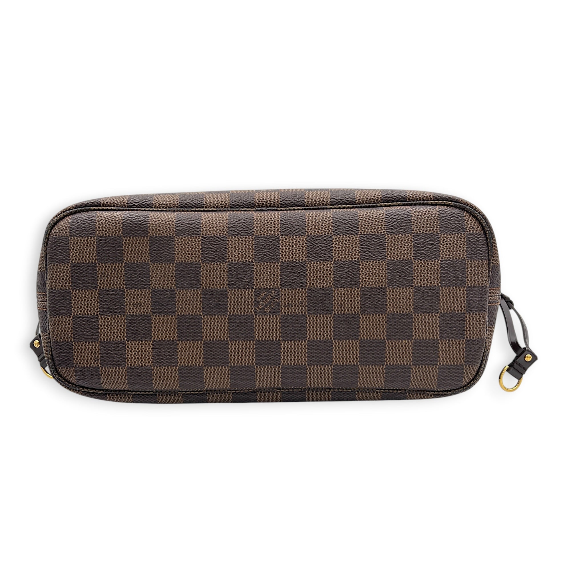 Neverfull Tote Bag PM Ebene in Coated Canvas, Gold hardware